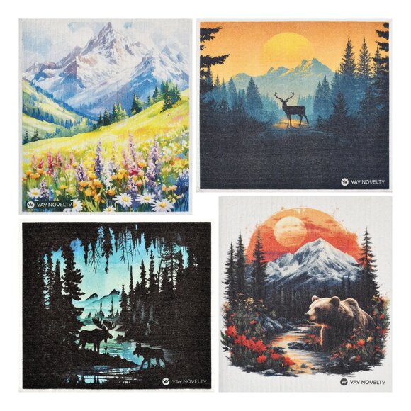 12-PK Eco-Friendly Swedish Dishcloths For Kitchen - Paper Towel Alternative - Picture 1 of 4